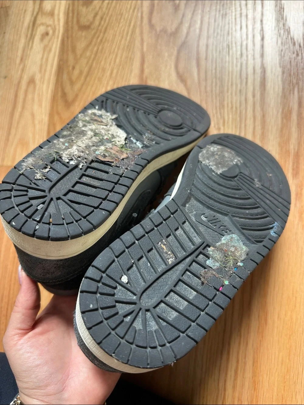 Jordan Mid-Top Sneakers in Black and Dark Gray